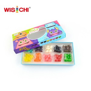 125g box packed with ten colors jelly beans