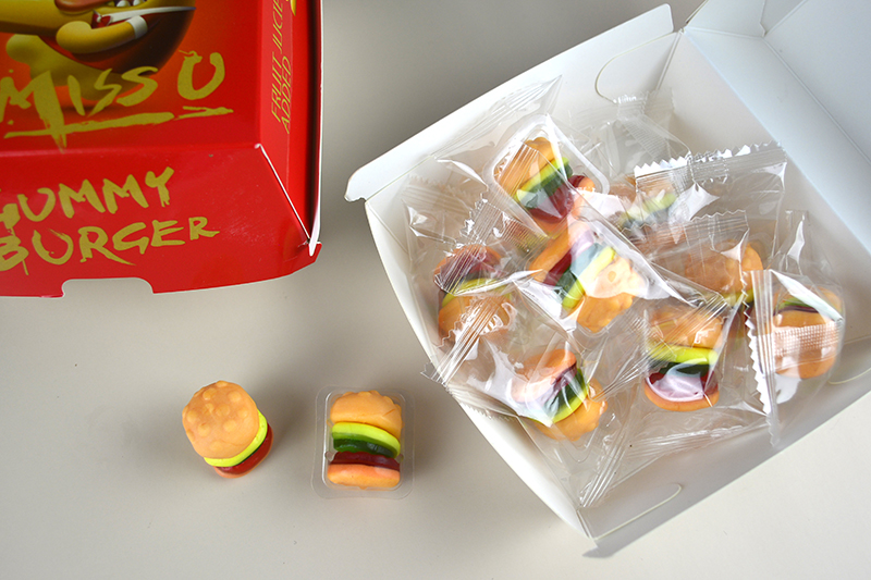 100g box packed hamburger soft candy2