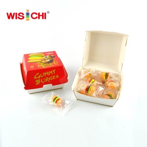 100g box packed hamburger soft candy